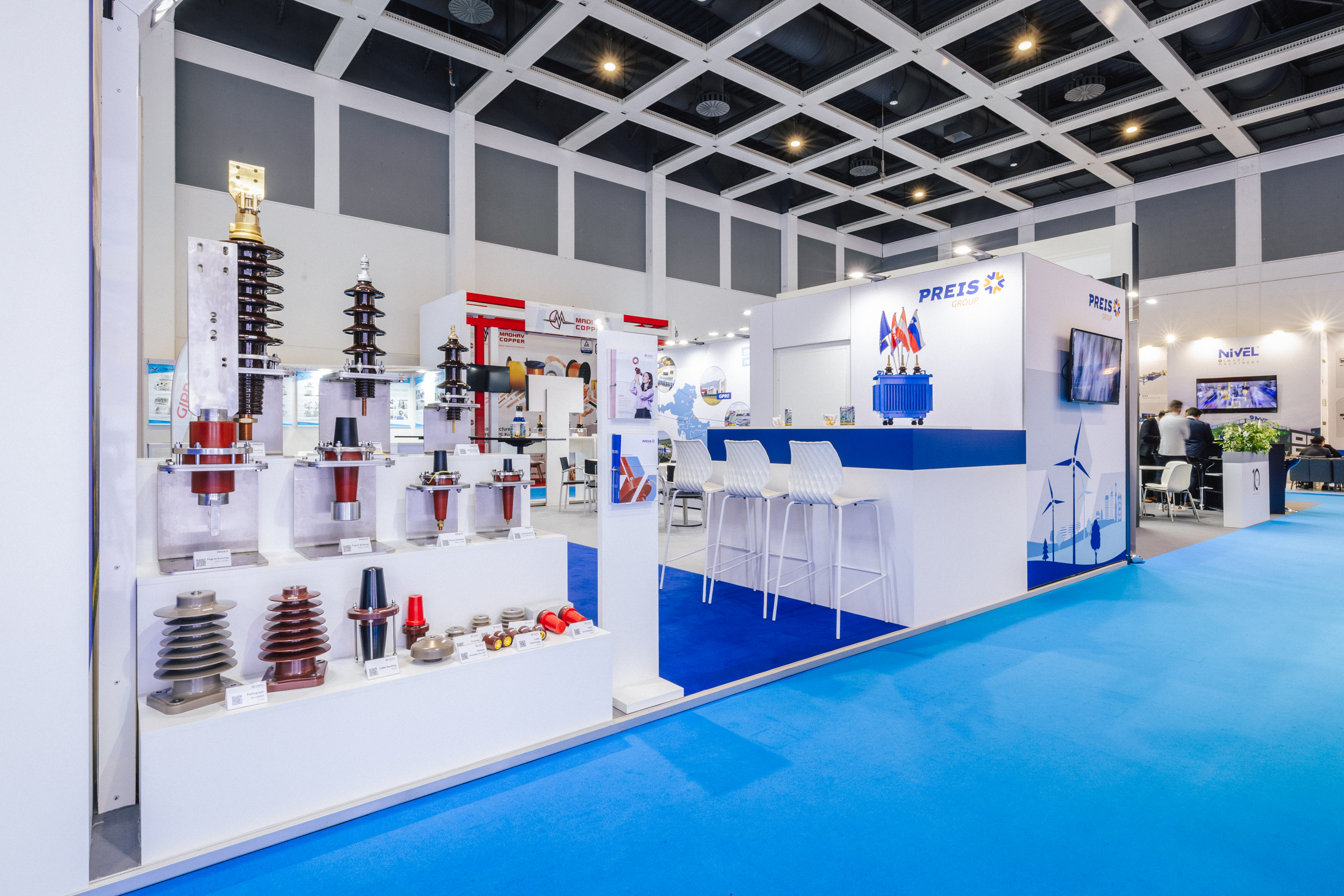 Messestand von Preis Group und GIPRO Isolatoren auf der CWIEME 2026